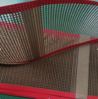 Bullnose জয়েন্ট PTFE জাল পরিবাহক বেল্ট তাপ প্রতিরোধী