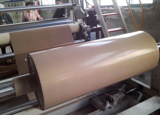 প্লেইন বোনা PTFE লেপা ফাইবারগ্লাস ফ্যাব্রিক ব্রাউন রঙ পরিষ্কার সহজ