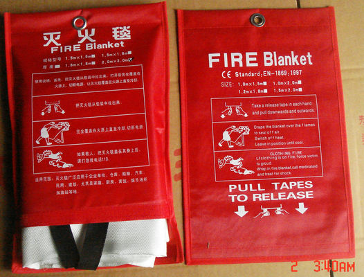 2m * 2m Glassfiber ফায়ার কম্বল অগ্নি যুদ্ধ কম্বল